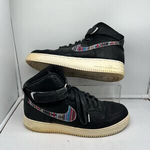 Nike Air Force 1 '07 LV8 High Afro Punk Shoes Mens 13 Black Sneakers 806403-006